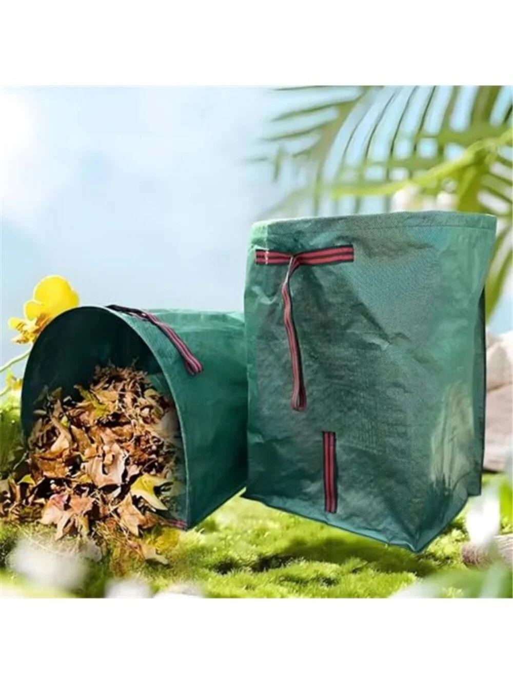 Collapsible Yard Waste Bags 72 Gallon Leaf Garden Lawn Bag Reusable 2 Pack